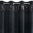 Zasłona JASPER z welwetu zdobiona połyskującym pasem cekinów - 140 x 250 cm - czarny 4