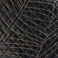 EUROFIRANY PREMIUM narzuta LUNA z welwetu  pikowana metodą hot press z nadrukiem botanicznym - 220 x 240 cm - czarny 5