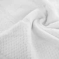 Ręcznik z welurową bordiurą o ryżowej fakturze - 50 x 90 cm - biały 5