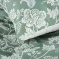 ELLA LINE Komplet pościeli z wysokogatunkowej bawełny z motywem roślinnym w stylu folk - 140 x 200 cm - zielony 6