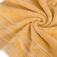 Ręcznik POLA z żakardową bordiurą zdobioną stebnowaniem - 50 x 90 cm - jasnopomarańczowy 5