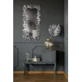 Lustro w dekoracyjnej mozaikowej ramie z lustrzanych elementów - 58 x 2 x 116 cm - srebrny 3