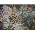 Obraz JUNGLE ręcznie malowany na płótnie egzotyczne liście ze złocistymi akcentami - 120 x 90 cm - zielony 1