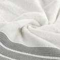 Ręcznik PATI 50X90 cm utkany w miękkie pasy i podkreślony żakardową bordiurą biały - 70 x 140 cm - biały 5