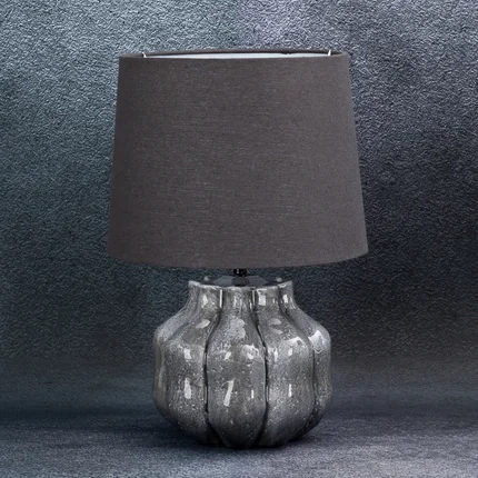 Lampa ceramiczna NIKO zdobiona wytłaczanym wzorem Lampa ceramiczna NIKO zdobiona wytłaczanym wzorem - ∅ 30 x 46 cm