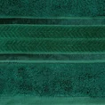 EUROFIRANY PREMIUM Ręcznik MIRO w kolorze butelkowej zieleni, z włókien bambusowych z żakardową bordiurą zdobioną lśniącymi paskami - 50 x 90 cm - butelkowy zielony 2