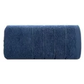 Ręcznik bawełniany DALI z bordiurą w paseczki przetykane srebrną nitką - 50 x 90 cm - granatowy 3