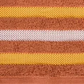 EUROFIRANY CLASSIC Ręcznik bawełniany GRACJA z ozdobną bordiurą w pasy - 70 x 140 cm - pomarańczowy 2