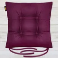 ADORE dwustronna welurowa poduszka siedziskowa na krzesło z czterema pikowaniami, gramatura 195 g/m2 - 40 x 40 x 8 cm - fioletowy 1