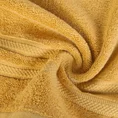 Ręcznik  klasyczny  z amerykańskiej bawełny czesanej z żakardową bordiurą w pasy - 50 x 90 cm - musztardowy 5