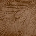 DESIGN 91 Narzuta LUIZ welwetowa pikowana metodą hot press we wzór liści palmy - 170 x 210 cm - ceglasty 6
