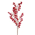 Zimowa gałązka dekoracyjna z czerwonymi jagodami - 50 x 20 cm - czerwony 2