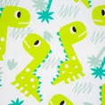 DESIGN 91 Komplet pościeli dziecięcej KIDS 08 z bawełny z motywem dinozaurów - 140 x 200 cm - jasnozielony 5