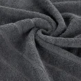 Ręcznik bawełniany DALI z bordiurą w paseczki przetykane srebrną nitką - 70 x 140 cm - grafitowy 5