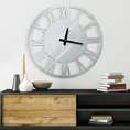 Dekoracyjny zegar ścienny w stylu vintage ze szkła - 60 x 5 x 60 cm - stalowy 2