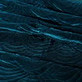 EWA MINGE Narzuta EDEN z błyszczącego welwetu przeszywana w geometryczny wzór - 170 x 210 cm - ciemnoturkusowy 3