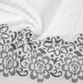 Ręcznik z żakardowym motywem roślinnym - 70 x 140 cm - biały 5