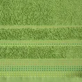 Ręcznik POLA z żakardową bordiurą zdobioną stebnowaniem - 30 x 50 cm - zielony 2