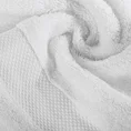 Ręcznik LORITA 50X90 cm bawełniany z żakardową bordiurą w stylu eko - 50 x 90 cm - biały 5