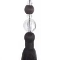 Dekoracyjny sznur do upięć MEGI z ozdobnym chwostem i kryształkiem - 70 cm - czarny 2