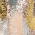 Obraz ILLUSION 1 abstrakcyjny ręcznie malowany na płótnie w złotej ramce - 60 x 80 cm - szary 2