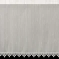 Zazdrostka z błyszczącej etaminy zdobiona gipiurą - 150 x 60 cm - kremowy 3