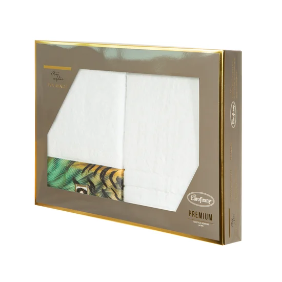 EWA MINGE Komplet ręczników CHIARA w eleganckim opakowaniu, idealne na prezent! - 2 szt. 50 x 90 cm - biały
