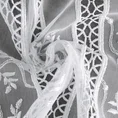 Tkanina firanowa zazdrostka z haftem i ażurem - 70 cm - biały 7
