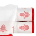 Ręcznik NOEL 01 świąteczny z żakardową bordiurą z motywem skandynawskim - 50 x 90 cm - biały 1