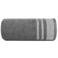 Ręcznik MERY bawełniany zdobiony bordiurą w subtelne pasy - 50 x 90 cm - stalowy 3
