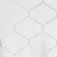 Zasłona welwetowa ze srebrnym nadrukiem wzór marokańskiej koniczyny - 140 x 250 cm - biały 7