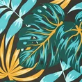 NOVA PRINT GIFT Komplet pościeli MARCELA w kartonowym opakowaniu z wysokogatunkowej satyny bawełnianej z motywem egzotycznych liści - 220 x 200 cm - wielokolorowy 2