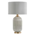 Lampa dekoracyjna z welwetowym abażurem - ∅ 41 x 65 cm - srebrny 3