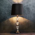 Lampa stołowa ARIELA na efektownej podstawie z abażurem z welwetowej tkaniny - 32 x 32 x 86 cm - czarny 2