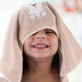 Ręcznik z bawełny BABY dla dzieci z bordiurą zdobioną haftem z misiem - 50 x 90 cm - beżowy 6