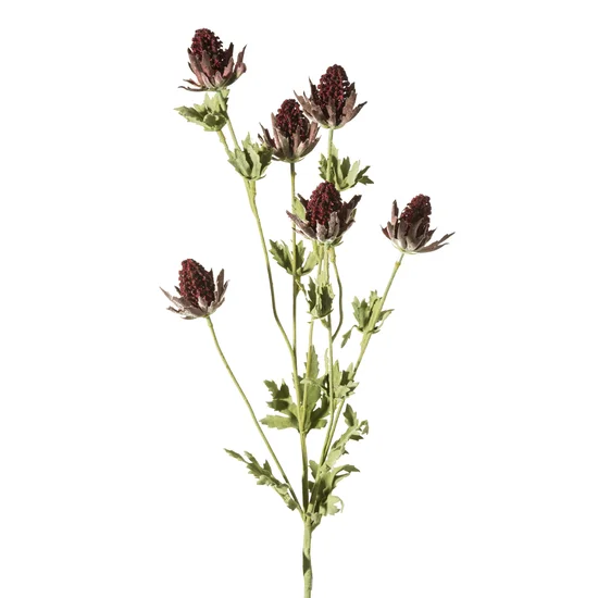 OSET POLNY kwiat sztuczny dekoracyjny z tkaniny - 84 cm - bordowy