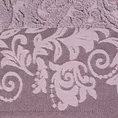 Ręcznik z żakardowym roślinnym wzorem - 70 x 140 cm - fioletowy 2