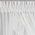 Firana ALISA na okno balkonowe z falbanami i podpięciami - 360 x 250 cm - biały 7