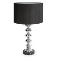 Lampa stołowa NIKI na podstawie z marmuru i metalu z abażurem z matowej tkaniny - 36 x 23 x 61 cm - srebrny 6
