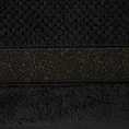 Ręcznik z ozdobną bordiurą z błyszczącą nicią - 70 x 140 cm - czarny 2