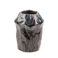 Wazon ceramiczny ALDA o nieregularnym kształcie w stylu boho - ∅ 16 x 21 cm - granatowy 2