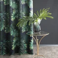 Zasłona z miękkiego welwetu z nadrukiem egzotycznych liści - 140 x 250 cm - zielony 1