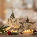 Figurka świąteczna Gwiazda z efektem kory - 20 x 4 x 20 cm - brązowy 2
