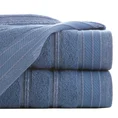 Ręcznik z bordiurą przetykaną błyszczącą nicią - 70 x 140 cm - niebieski 1