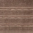 Ręcznik JONAS z bawełny z ozdobną żakardową bordiurą z marszczeniem - 50 x 90 cm - brązowy 2