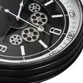 Dekoracyjny zegar ścienny w stylu vintage z ruchomymi kołami zębatymi - 59 x 11 x 59 cm - czarny 5