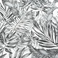 DESIGN 91 Komplet pościeli ABBY z bawełny z motywem szarych egzotycznych liści - 220 x 200 cm - stalowy 2