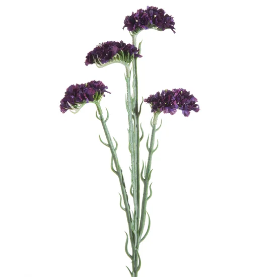 ZATRWIAN WRĘBNY sztuczny kwiat dekoracyjny z płatkami z jedwabistej tkaniny - 64 cm - fioletowy