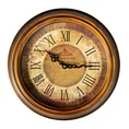 Dekoracyjny zegar ścienny w stylu retro - 36 x 5 x 36 cm - brązowy 1