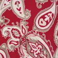 Koc  JANET miękki i miły w dotyku z motywem paisley i frędzlami - 150 x 200 cm - czerwony 4